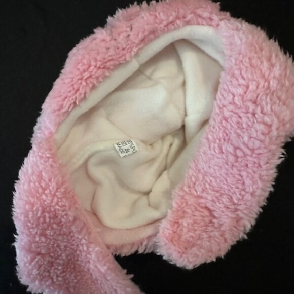 Plush Pink Bunny Hat - Picture 4 of 5